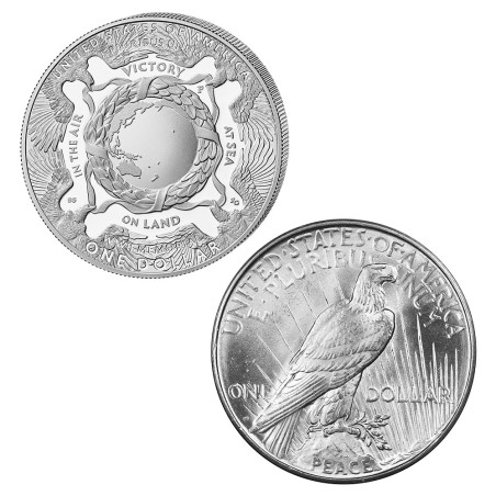 Lot 2 x 1 Dollar Argent USA (2)