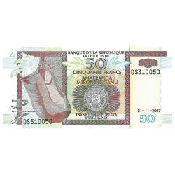 50 Francs Burundi 2007