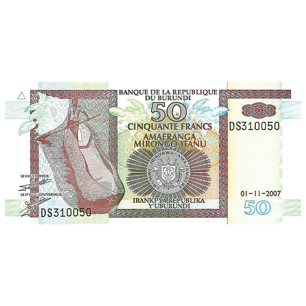 50 Francs Burundi 2007