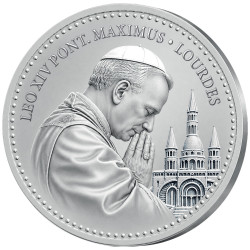 Pièce de collection Argent - Pape Léon XIV - Lourdes