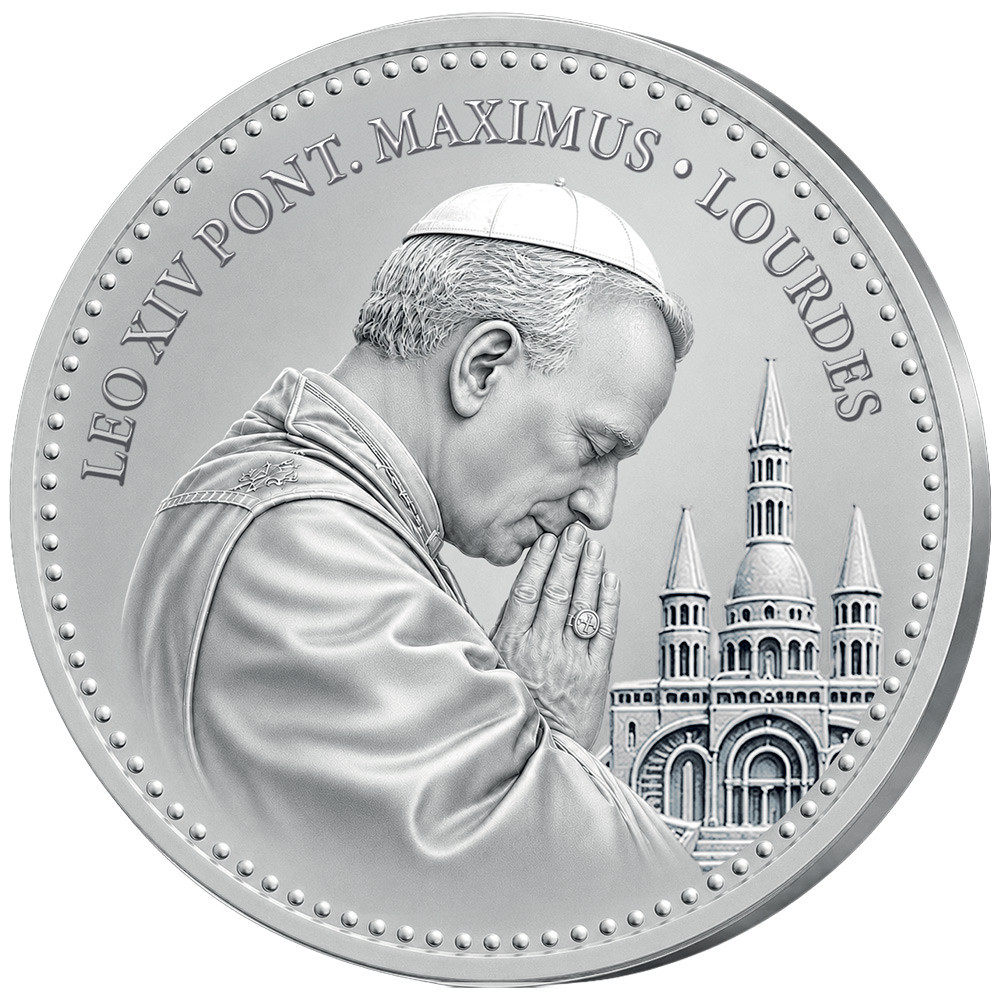 Pièce de collection Argent - Pape Léon XIV - Lourdes