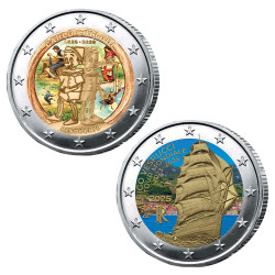 Lot 2 x 2 Euro colorisées