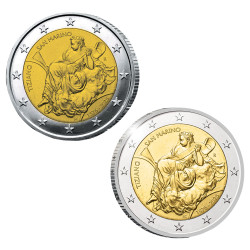 Lot 2 x 2 Euro Saint-Marin BE/BU 2026