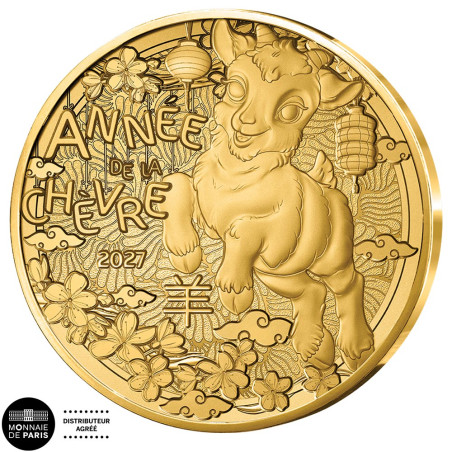 1/4 Euro France 2027 - Année de la Chèvre