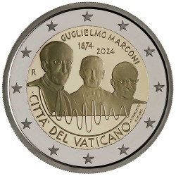 2 Euro Vatican BE 2024 - 150 ans de la naissance de Guglielmo Marconi