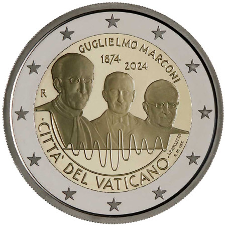 2 Euro Vatican BE 2024 - 150 ans de la naissance de Guglielmo Marconi