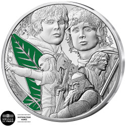 100 Euro Argent France 2026 colorisée - La feuille de la Lórien