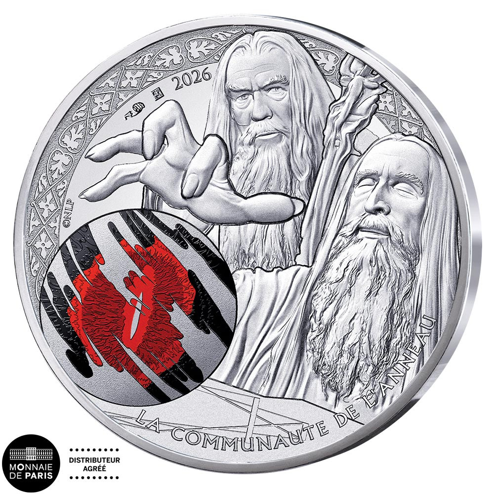 10 Euro Argent France 2026 colorisées - Saroumane et le Palantir