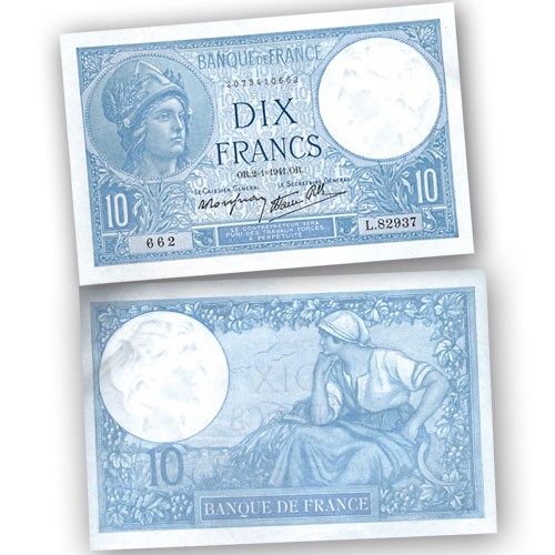BILLET 10 Francs Minerve 1941