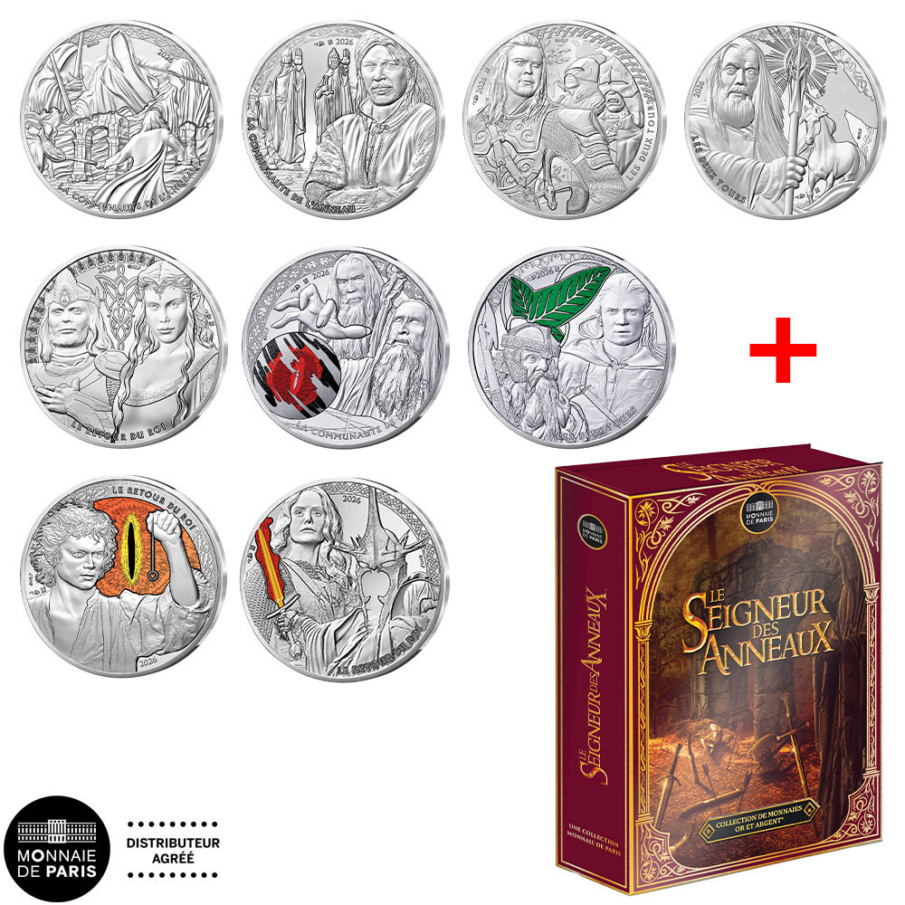 Lot 9 x 10 Euro Argent France 2026 + le coffret
