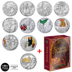 Lot 9 x 10 Euro et 2 x 50 Euro Argent France 2026 colorisées + le coffret