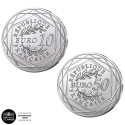 Lot 9 x 10 Euro et 2 x 50 Euro Argent France 2026 colorisées + le coffret (3)