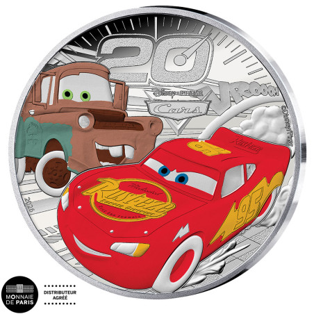 10 Euro Argent France BE 2026 colorisées - Cars