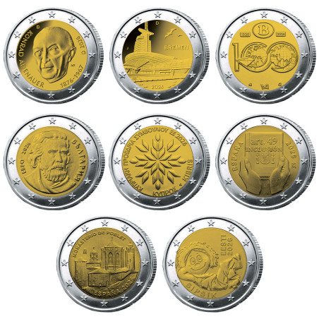 Lot 22 x 2 Euro Commémoratives 2026