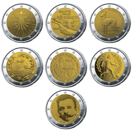 Lot 22 x 2 Euro Commémoratives 2026 (3)