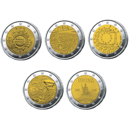 Lot 5 x 2 Euro Irlande