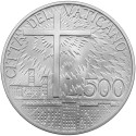 500 Lires Argent Vatican 1991 - Jean-Paul II - Doctrine sociale (2)