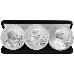 Lot 3 pièces de  collection Argent Pape Léon XIV + Coffret OFFERT