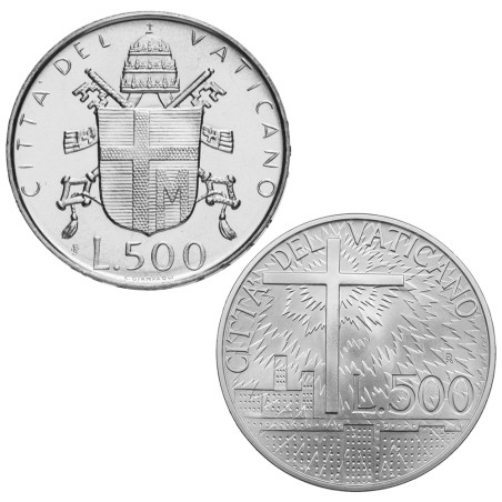 Lot 2 x 500 Lires  Argent Vatican (2)