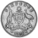6 Pence Argent Australie 1911-1936 - Roi George V (2)