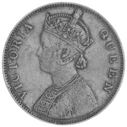 1 Roupie Argent Indes Britanniques 1862-1876 - Reine Victoria