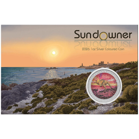 1 Dollar Argent Australie  BU 2026 colorisée - Kangourou (3)