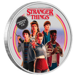 1 Dollar Argent  BU 2026 colorisée - Stranger Things