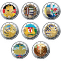Lot 8 x 2 Euro 2025 colorisées