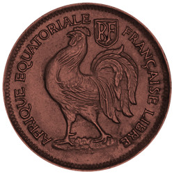 50 Centimes Afrique-Équatoriale Française 1943 - Croix de Lorraine