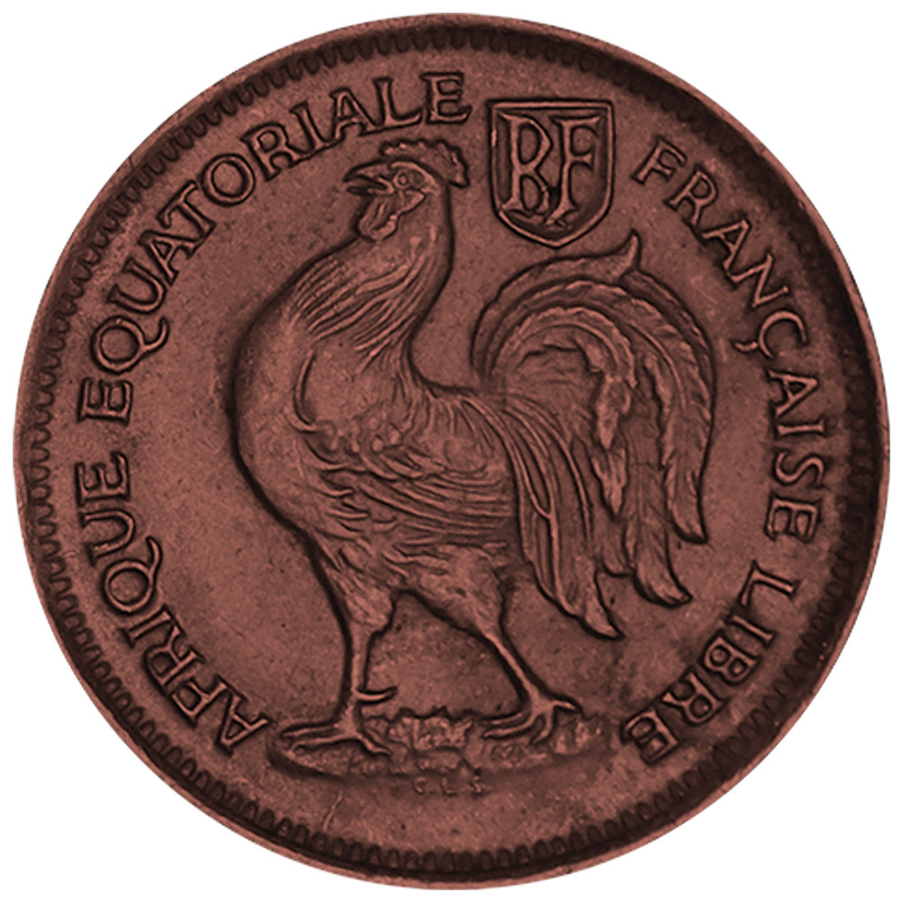 50 Centimes Afrique-Équatoriale Française 1943 - Croix de Lorraine