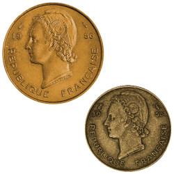 10 et 25 Francs Afrique Occidentale
