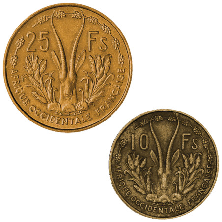 10 et 25 Francs Afrique Occidentale (2)
