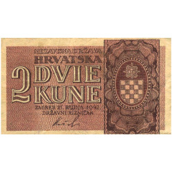 2 Kune Croatie 1942