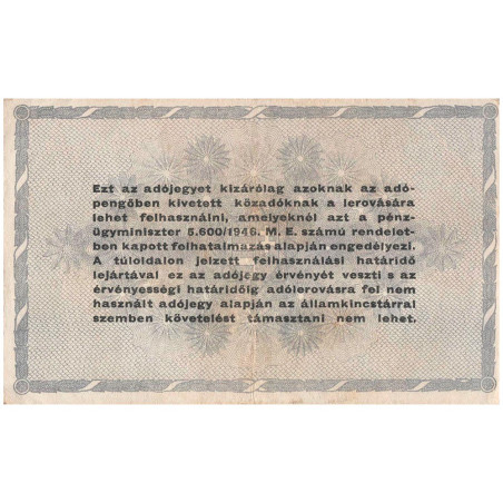 500000 Adópengö Hongrie 1946 (2)