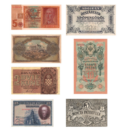 Lot 7 Billets européens