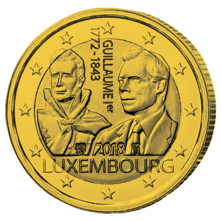 2 Euro Luxembourg 2018 dorée - Guillaume Ier