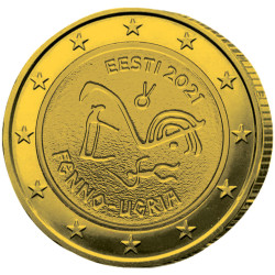 2 Euro Estonie 2021 dorée - Peuples finno-ougriens