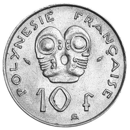 EN CADEAU : 10 Francs Polynésie française - Masque polynésien (2)