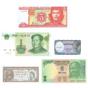 Lot de 5 billets  du Monde