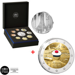 Coffret France BE 2026 - 50 ans du Concorde + la 2 Euro France BE 2026 colorisée Marine nationale OFFERTE