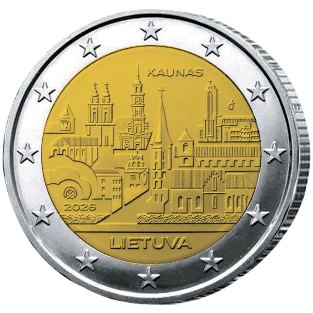 2 Euro Lituanie 2026 - Kaunas