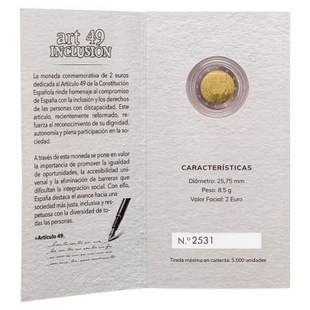 2 Euro Espagne BE 2026 - Article 49 - Inclusion (3)