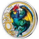 3 Euro Autriche BU 2026 colorisée et luminescente - Créatures mythiques : le basilic