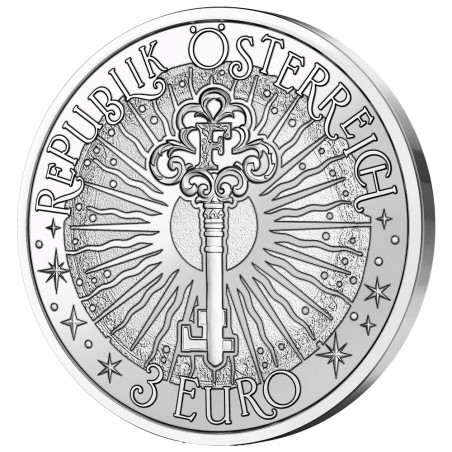 3 Euro Autriche BU 2026 colorisée et luminescente - Créatures mythiques : le basilic (3)