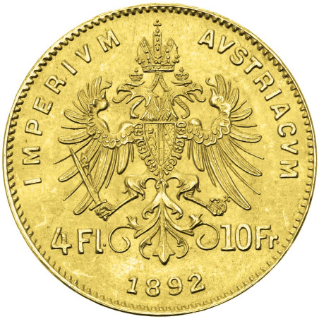 10 Francs/4 Florins Or Autriche - François-Joseph Ier (2)