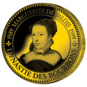 Pièce de collection dorée - Marguerite de Valois