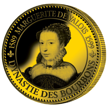Pièce de collection dorée - Marguerite de Valois