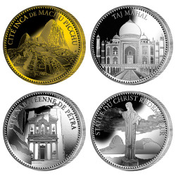 Lot 4 pièces de collection Merveilles  du monde