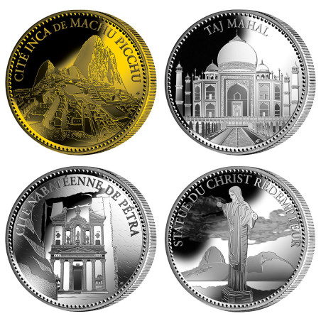 Lot 4 pièces de collection Merveilles  du monde