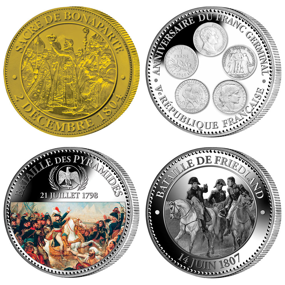 Lot 4 pièces  de Napoléon